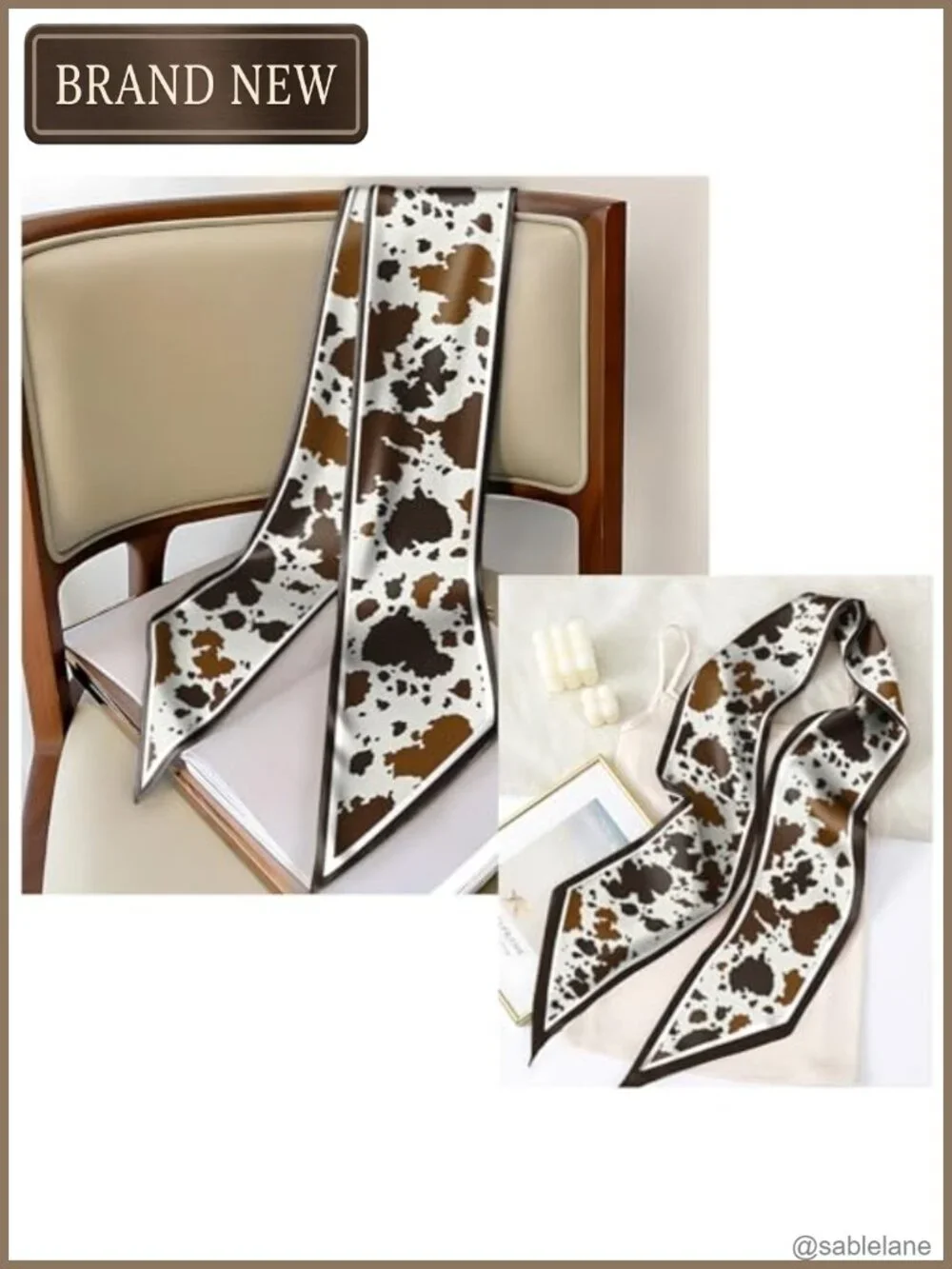 Silk Feeling Satin Scarf Long Thin Fashion Hair Neck Handbag Decoration